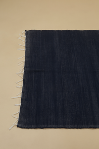 Cotton Handwoven Rug in Midnight Navy - Large