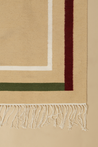 Handwoven Kilim Rug - Zawiya in Multicolour Sand Beige